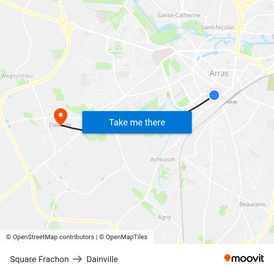 Square Frachon to Dainville map