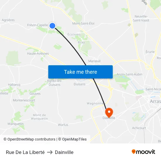 Rue De La Liberté to Dainville map
