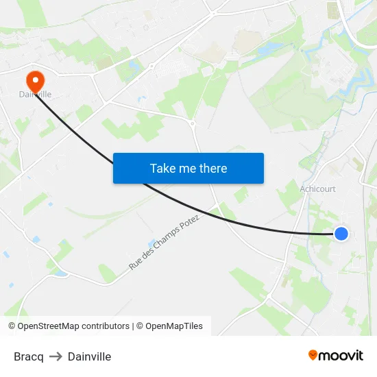 Bracq to Dainville map