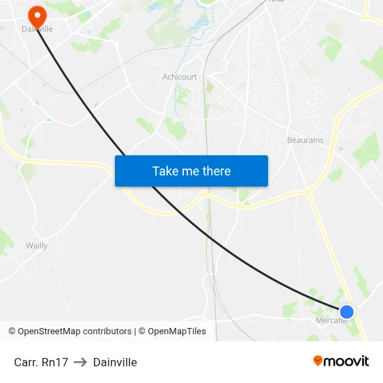 Carr. Rn17 to Dainville map