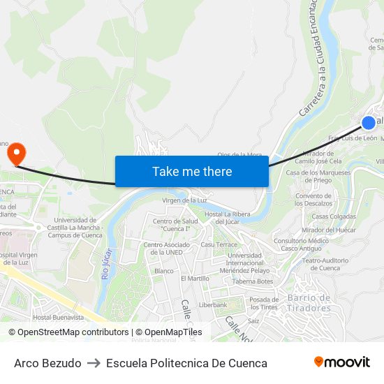 Arco Bezudo to Escuela Politecnica De Cuenca map