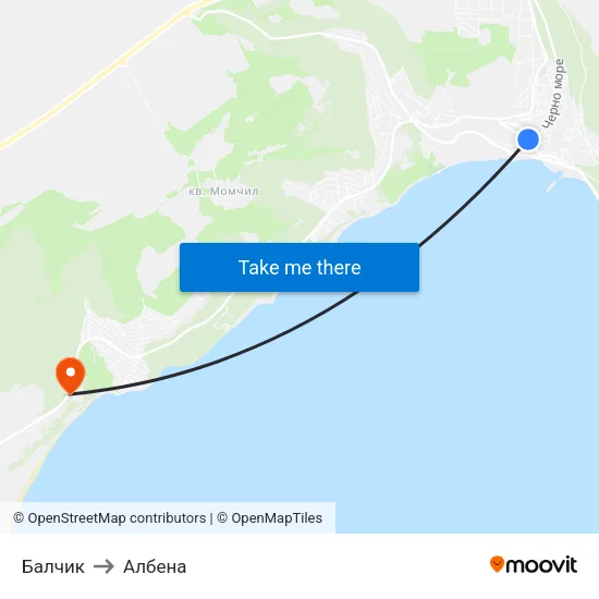 Балчик to Албена map