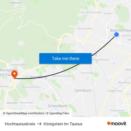 Hochtaunuskreis to Königstein Im Taunus map