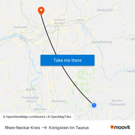 Rhein-Neckar-Kreis to Königstein Im Taunus map