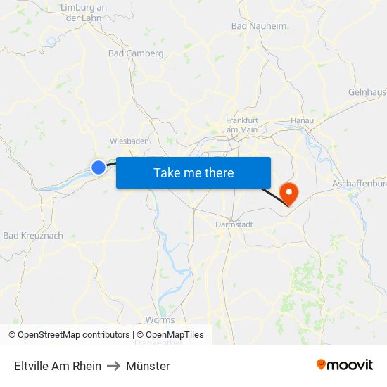 Eltville Am Rhein to Münster map
