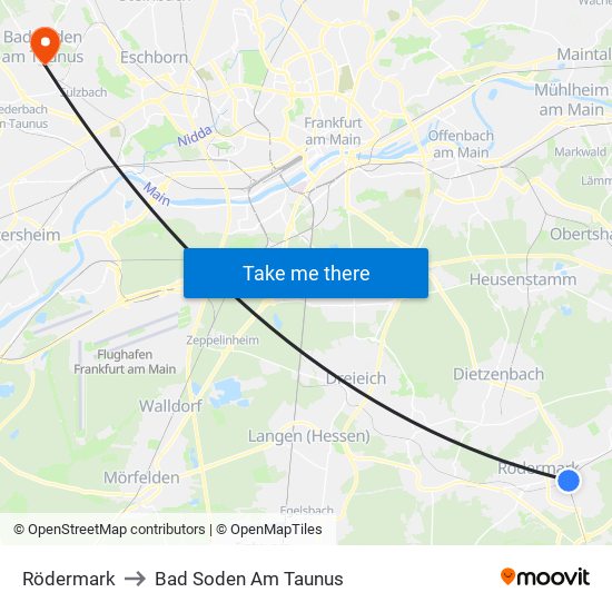 Rödermark to Bad Soden Am Taunus map