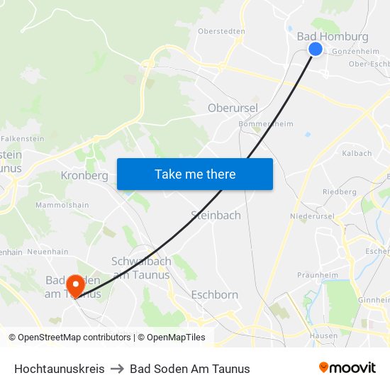 Hochtaunuskreis to Bad Soden Am Taunus map