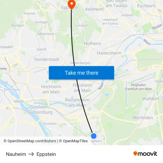 Nauheim to Eppstein map