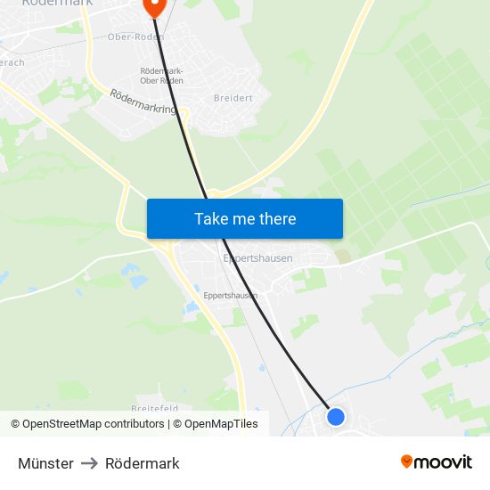 Münster to Rödermark map