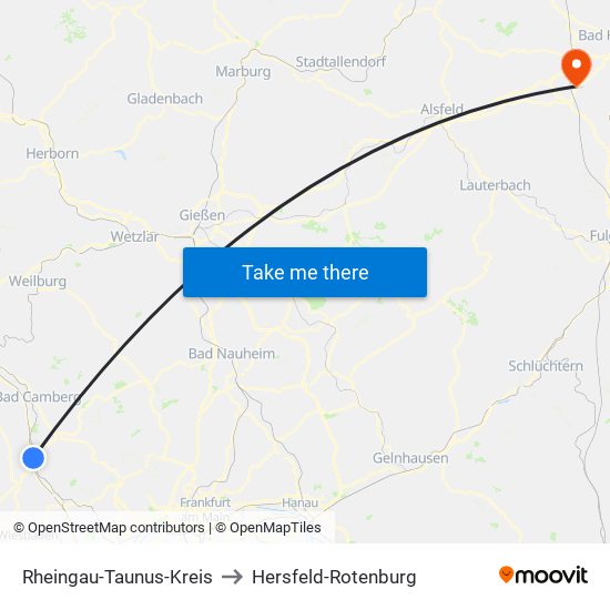 Rheingau-Taunus-Kreis to Hersfeld-Rotenburg map