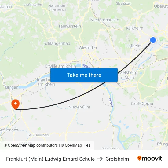 Frankfurt (Main) Ludwig-Erhard-Schule to Grolsheim map