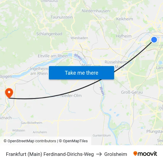 Frankfurt (Main) Ferdinand-Dirichs-Weg to Grolsheim map