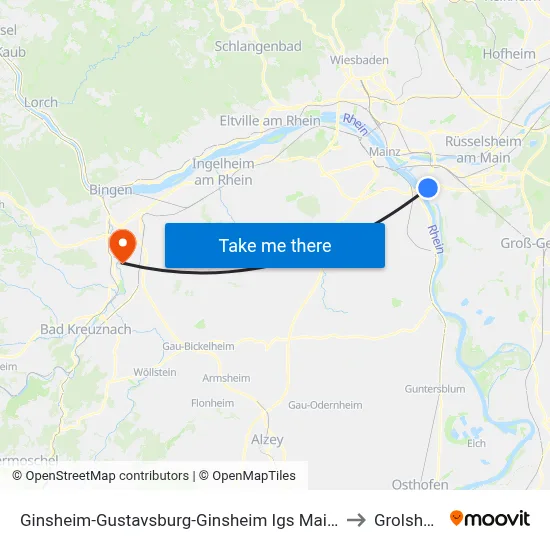 Ginsheim-Gustavsburg-Ginsheim Igs Mainspitze to Grolsheim map