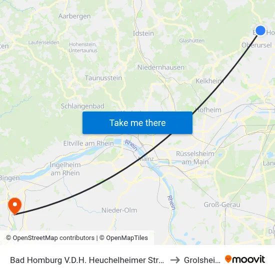 Bad Homburg V.D.H. Heuchelheimer Straße to Grolsheim map