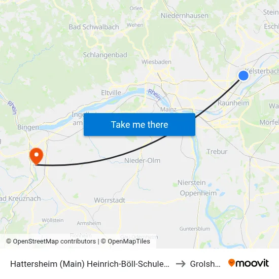 Hattersheim (Main) Heinrich-Böll-Schule/Dürerst to Grolsheim map