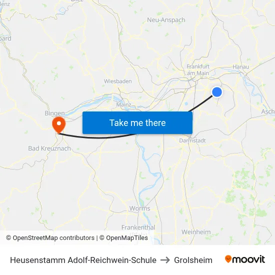 Heusenstamm Adolf-Reichwein-Schule to Grolsheim map