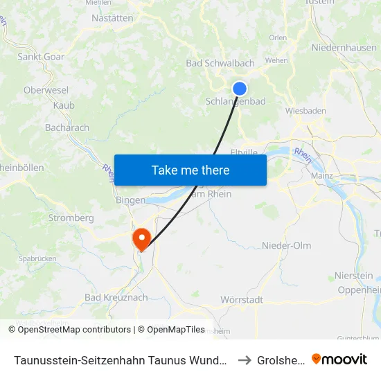 Taunusstein-Seitzenhahn Taunus Wunderland to Grolsheim map