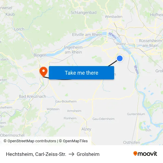 Hechtsheim, Carl-Zeiss-Str. to Grolsheim map