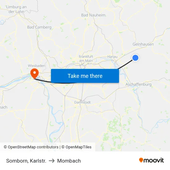 Somborn, Karlstr. to Mombach map