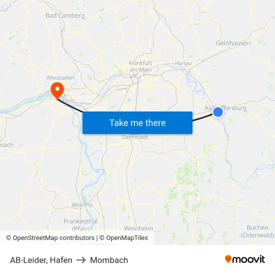 AB-Leider, Hafen to Mombach map