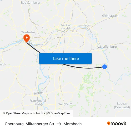 Obernburg, Miltenberger Str. to Mombach map