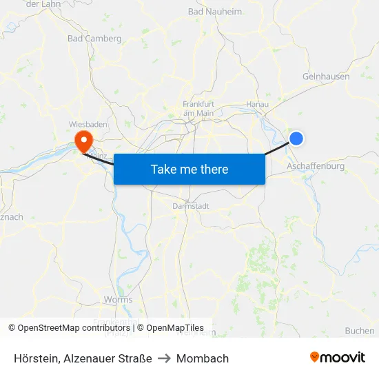 Hörstein, Alzenauer Straße to Mombach map