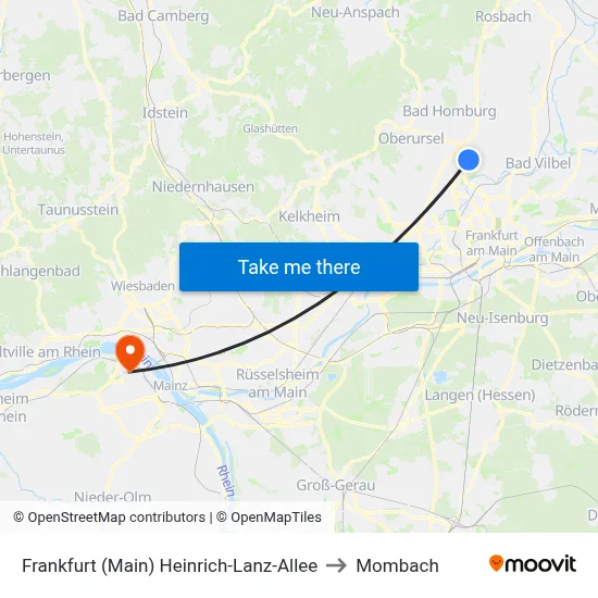 Frankfurt (Main) Heinrich-Lanz-Allee to Mombach map