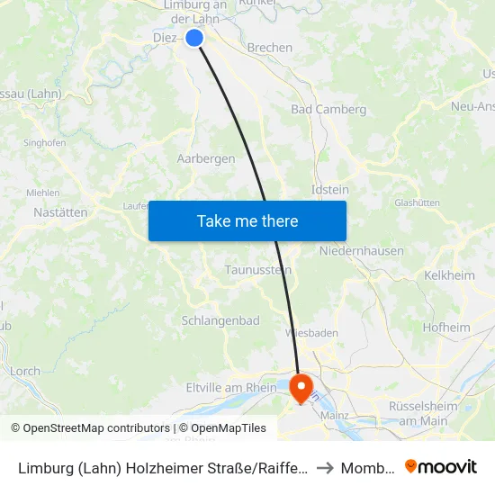 Limburg (Lahn) Holzheimer Straße/Raiffeisenstraße to Mombach map