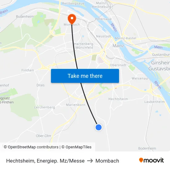 Hechtsheim, Energiep. Mz/Messe to Mombach map