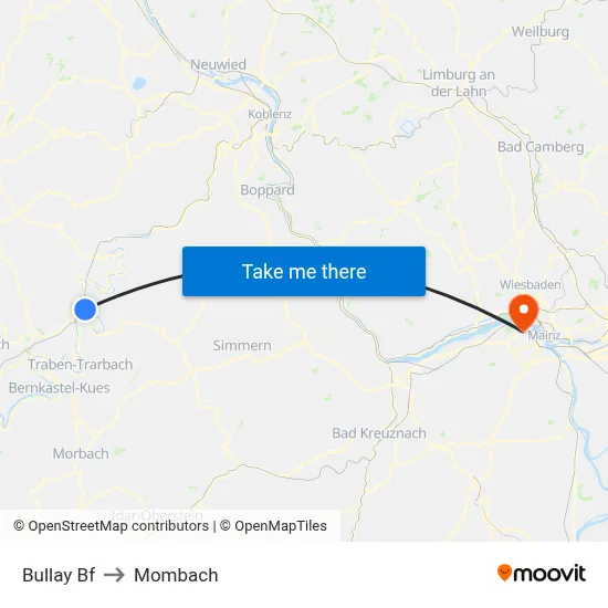 Bullay Bf to Mombach map