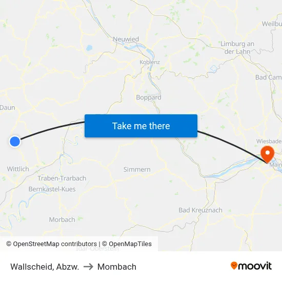 Wallscheid, Abzw. to Mombach map