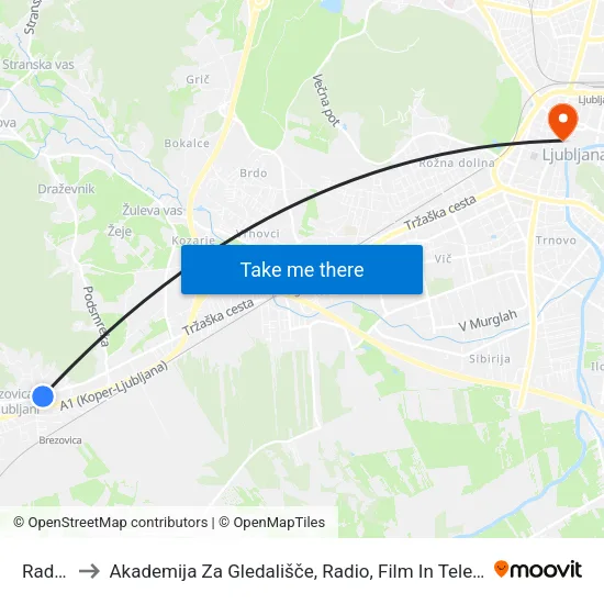 Radna to Akademija Za Gledališče, Radio, Film In Televizijo map