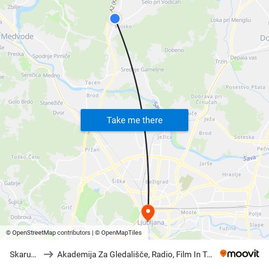 Skaručna to Akademija Za Gledališče, Radio, Film In Televizijo map