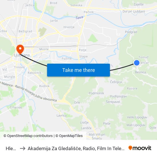 Hlebš to Akademija Za Gledališče, Radio, Film In Televizijo map