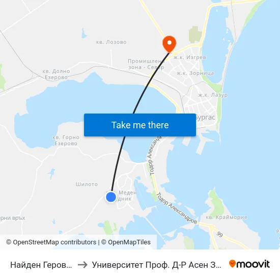 Найден Геров / Nayden Gerov to Университет Проф. Д-Р Асен Златаров Технически Факултет map