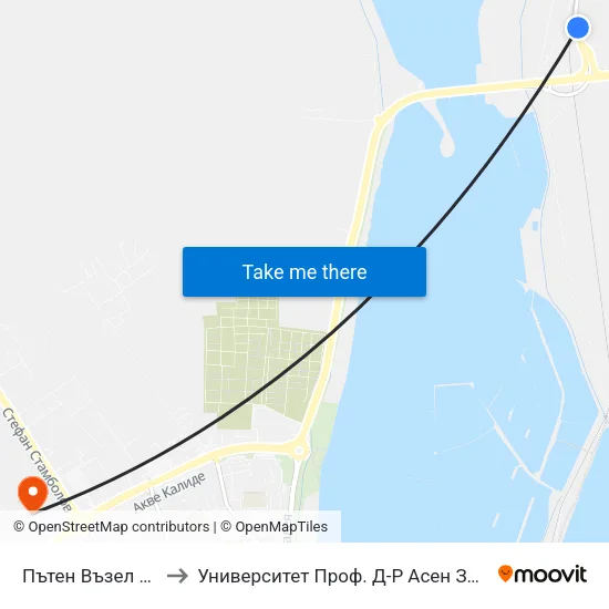 Пътен Възел / Road Junction to Университет Проф. Д-Р Асен Златаров Технически Факултет map