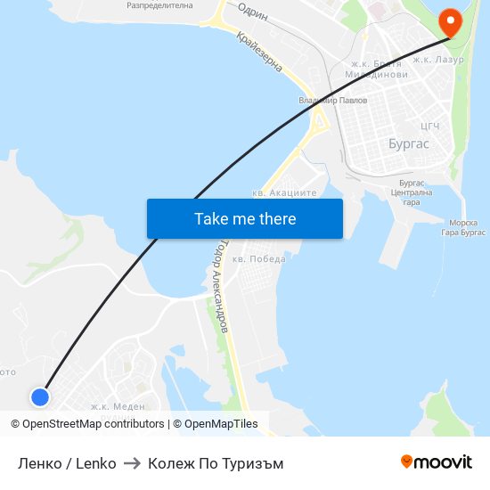 Ленко / Lenko to Колеж По Туризъм map