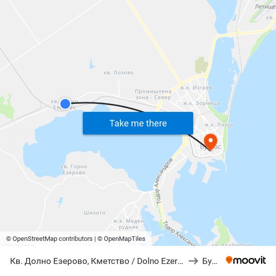 Кв. Долно Езерово, Кметство / Dolno Ezerovo Qr, Municipality to Бургас map