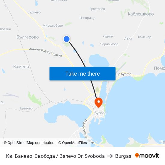 Кв. Банево, Свобода / Banevo Qr, Svoboda to Burgas map