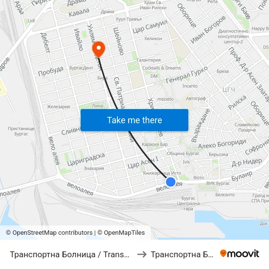 Транспортна Болница / Transport Hospital to Транспортна Болница map