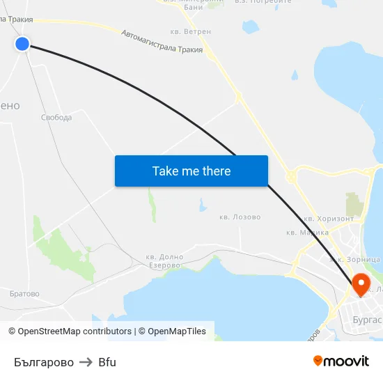 Българово to Bfu map