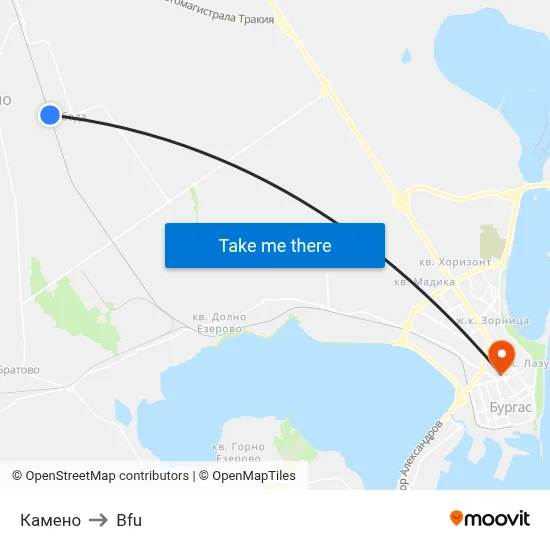 Камено to Bfu map