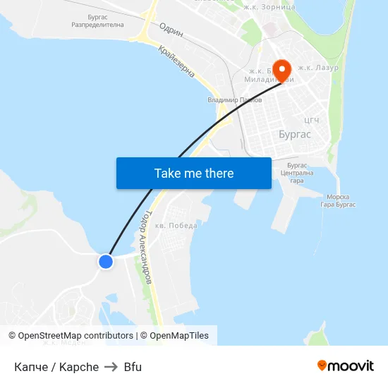 Kapche to BFU map