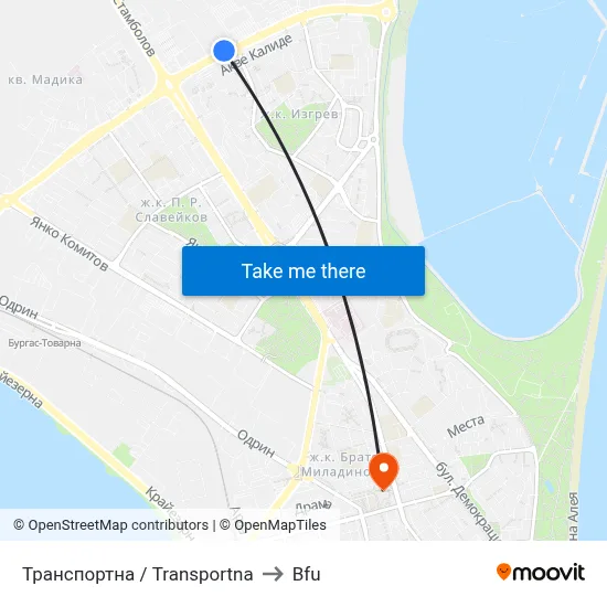 Transportna to BFU map