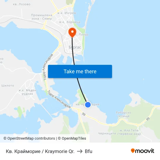 Kraymorie Quarter to BFU map