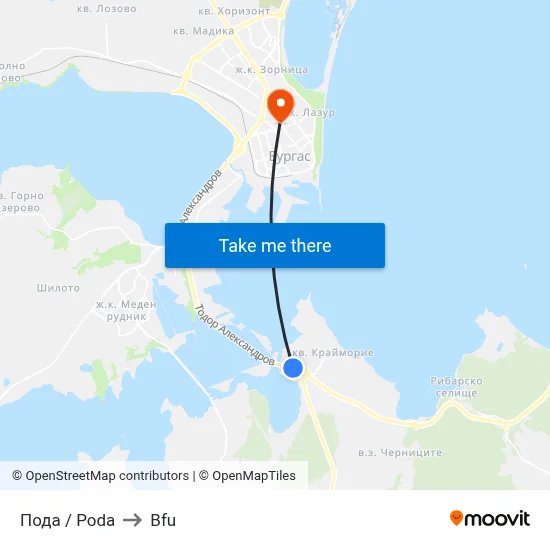 Poda to BFU map