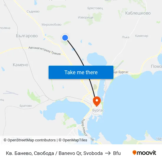 Banevo Quarter, Svoboda to BFU map