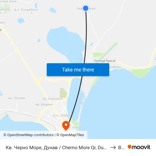 Cherno More Quarter, Dunav to BFU map
