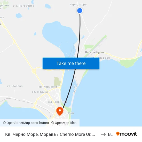 Cherno More Quarter, Morava to BFU map