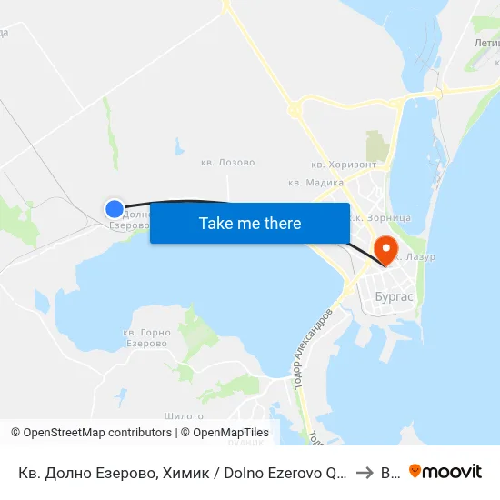 Dolno Ezerovo Quarter, Himik to BFU map
